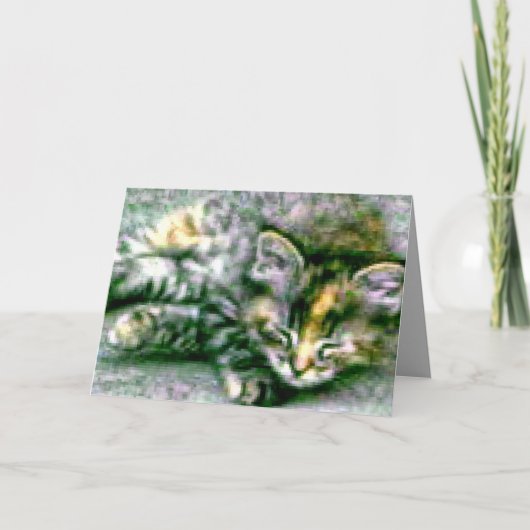 Carte Joli Kitty dormant (Devant)
