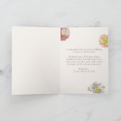 Carte Joli lapin Floral Lapin Mariage Félicitations (Intérieur)