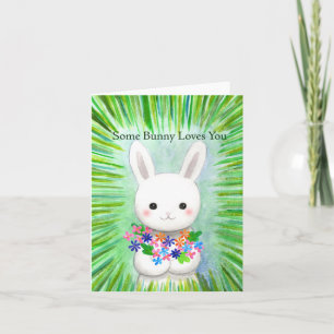 Carte Joli Lapin Un Petit Lapin Vous Aime Doux Valentine