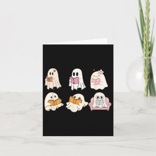 Carte Joli livre de lecture Éffrayant Halloween Automne