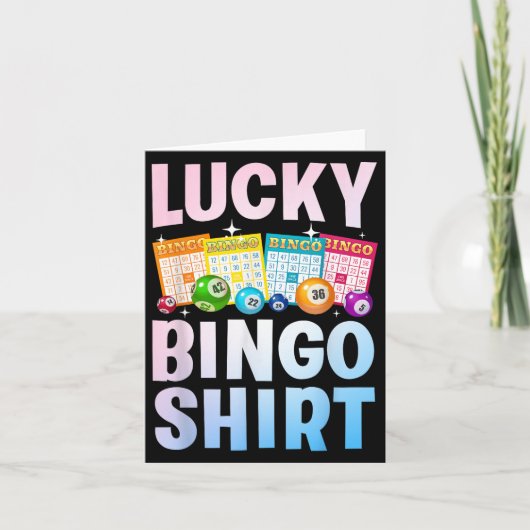 Carte Joli Lucky Bingo Art Pour Hommes Femmes Joueur Bin (Devant)