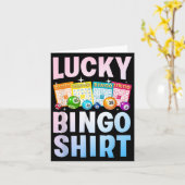 Carte Joli Lucky Bingo Art Pour Hommes Femmes Joueur Bin (Fleur jaune)