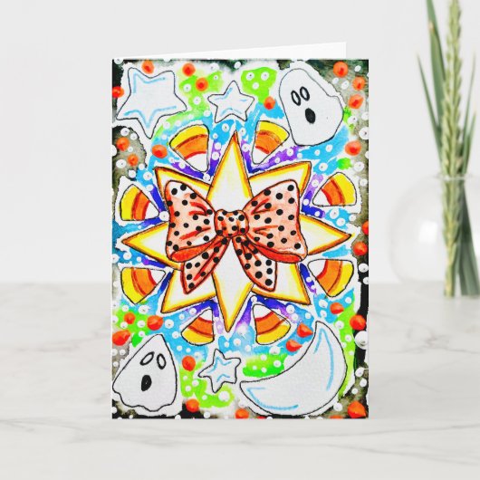 Carte Joli maïs de Halloween sucré (Devant)