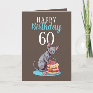 Carte Joli Mari Brown et Blue Sphynx 60e anniversaire