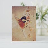 Carte Joli Mariage D'Oiseaux Enregistrer La Date (Debout devant)