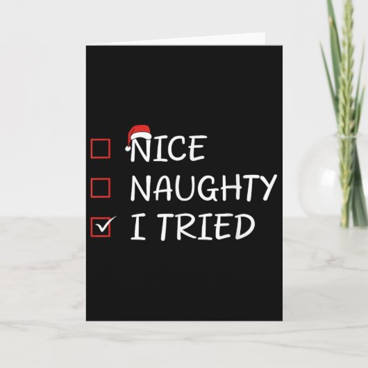 Carte Joli méchant j'ai essayé (Devant)