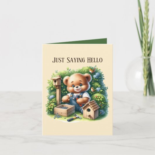 Carte Joli message à ajouter à l'ours (Devant)