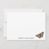 Carte Joli Monarch Papillon Art Merci Notes (Dos)