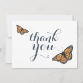 Carte Joli Monarch Papillon Art Merci Notes (Devant)