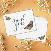 Carte Joli Monarch Papillon Art Merci Notes