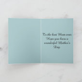 Carte Joli motif de rose rose pour la fête des mères (Intérieur)