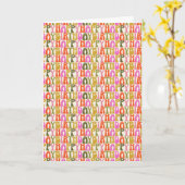 Carte Joli Motif de texte d'anniversaire coloré (Fleur jaune)