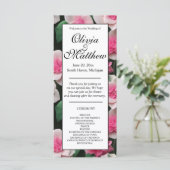 Carte Joli motif fleuri rose boho (Debout devant)