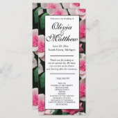 Carte Joli motif fleuri rose boho (Devant / Derrière)