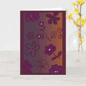 Carte Joli motif floral (Fleur jaune)