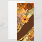 Carte Joli motif floral d'automne (Devant / Derrière)
