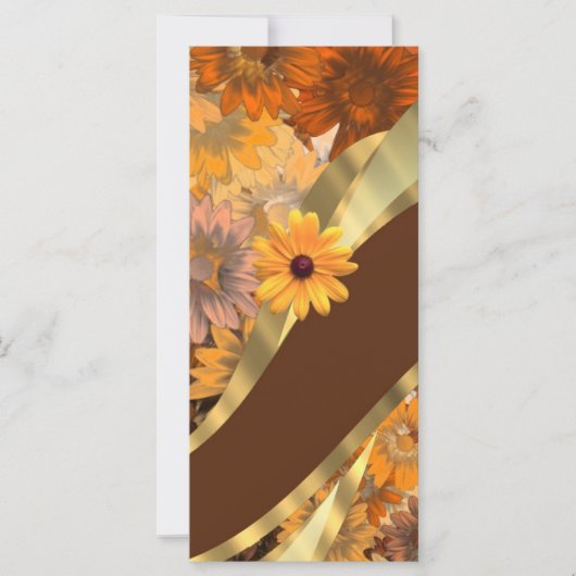 Carte Joli motif floral d'automne (Devant)