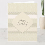 Carte Joli motif géométrique beige rosé (Devant)