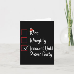 Carte Joli Naughty Innocent jusqu'à preuve du contraire