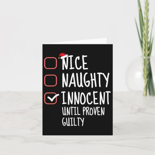 Carte Joli Naughty Innocent jusqu'à preuve du contraire  (Devant)