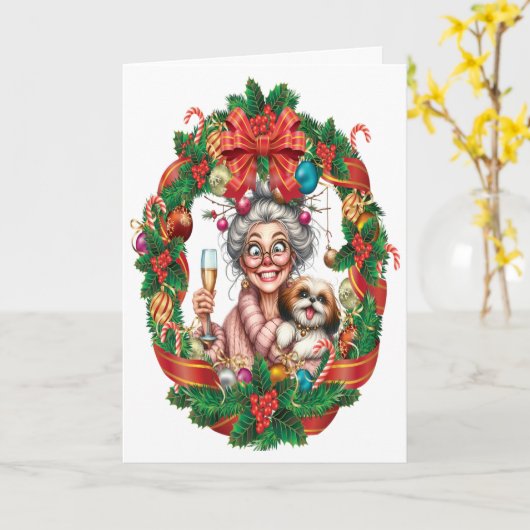 Carte Joli Noël (Fleur jaune)