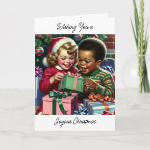 Carte Joli Noël à l'ancienne et bonne année