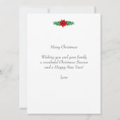 Carte Joli Noël Père Noël Baby Elf et Sucres de canne (Dos)