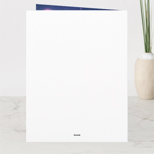 Carte Joli Noël rose élégant et féminin (Dos)