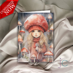Carte Joli Noël Vacances Toadstool Pixie