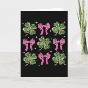 Carte Joli nœud papillon trèfle Shamrock Saint-Patrick