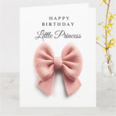 Carte Joli nœud rose (Fleur jaune)