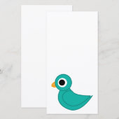 Carte Joli oiseau bleu (Devant / Derrière)