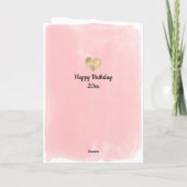 Carte Joli Or et Rose 24e Anniversaire (Dos)