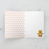 Carte Joli Ours En Teddy Fleurs Roses Joyeux Enfants Ann (Intérieur)