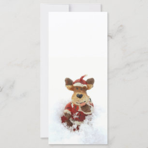 Carte Joli Ours Père Noël Dans Le Signet De Neige