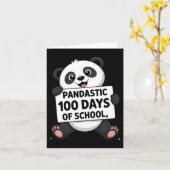 Carte Joli panda 100 jours à l'école (Fleur jaune)