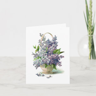 Carte Joli panier Lavendar Lilac violet