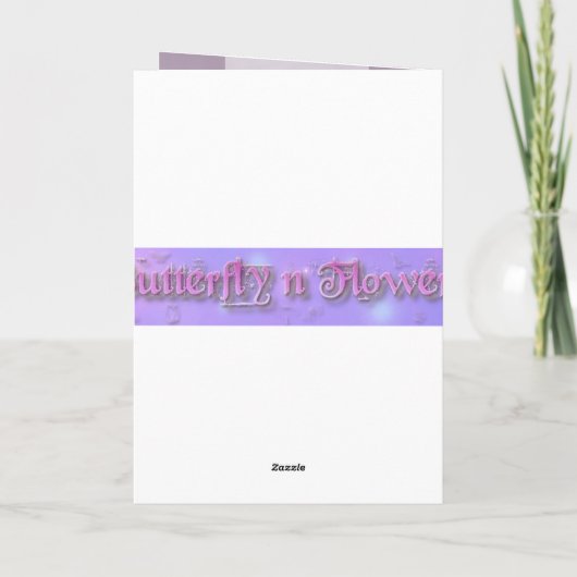 Carte Joli Papillon bleu Iridescente (Dos)