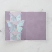 Carte Joli Papillon bleu Iridescente (Intérieur)