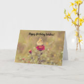 Carte Joli Papillon jaune Art Voeux d'anniversaire (Fleur jaune)
