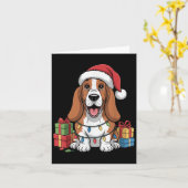 Carte Joli Pari Hound Noël Funny Bhole Amoureux des chie (Fleur jaune)