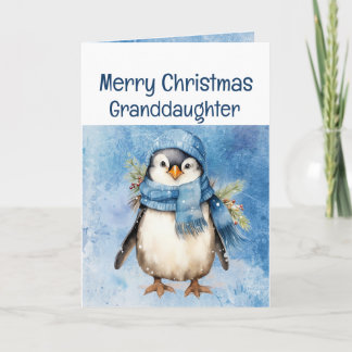 Carte Joli Penguin Amusant Animal Grandgirl Noël