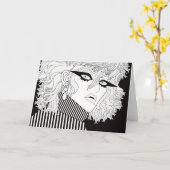 Carte Joli personnage original (Fleur jaune)