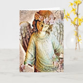 Carte Joli petit ange (Fleur jaune)
