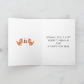 Carte Joli petit chat roux pour Noël (Intérieur)