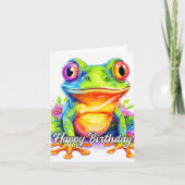 Carte Joli Petit Froggie Coloré (Devant)