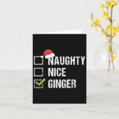 Carte Joli Petit Ginge Roux Chapeau De Père Noël Irlanda (Fleur jaune)