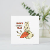 Carte Joli Petit Lapin Tenant Sa Carotte (Debout devant)