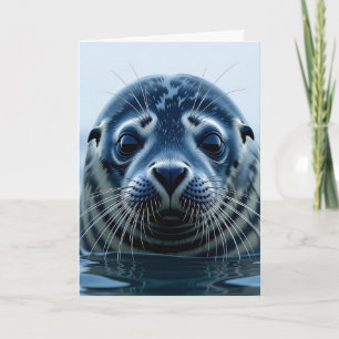 Carte Joli phoque Fermer