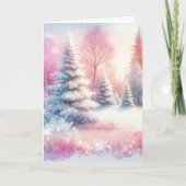 Carte Joli Pink Winter Wonderland Noël (Devant)